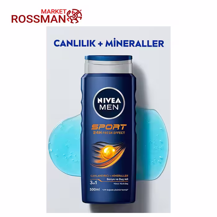 شامپو سه کاره نیوآ NIVEA مخصوص مو، بدن و صورت حجم 500 میلی لیتر