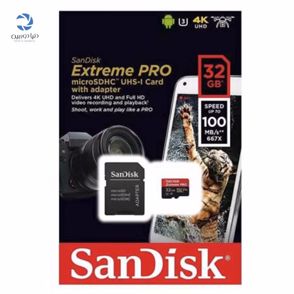 کارت حافظه Sandisk Micro SD32 GB 100 MB/S 667x