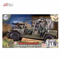 ماکت و فیگور جیپ نظامی با سرباز کوچک 77038 برند ام اند سی MILITARY M C TOY