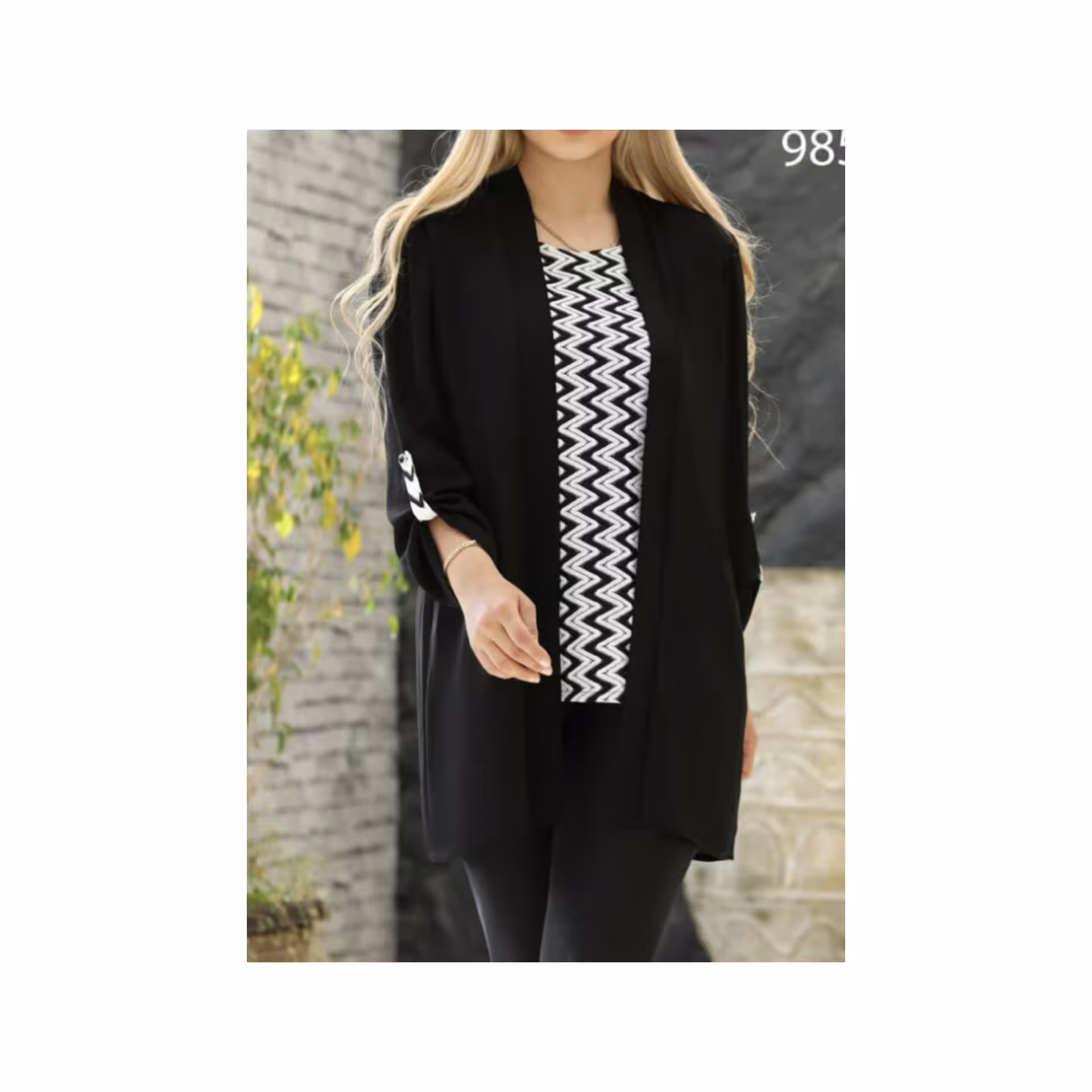 تونیک مشکی محرمی مدل زیره رویه زنانه دخترانه  کرپ حریر 