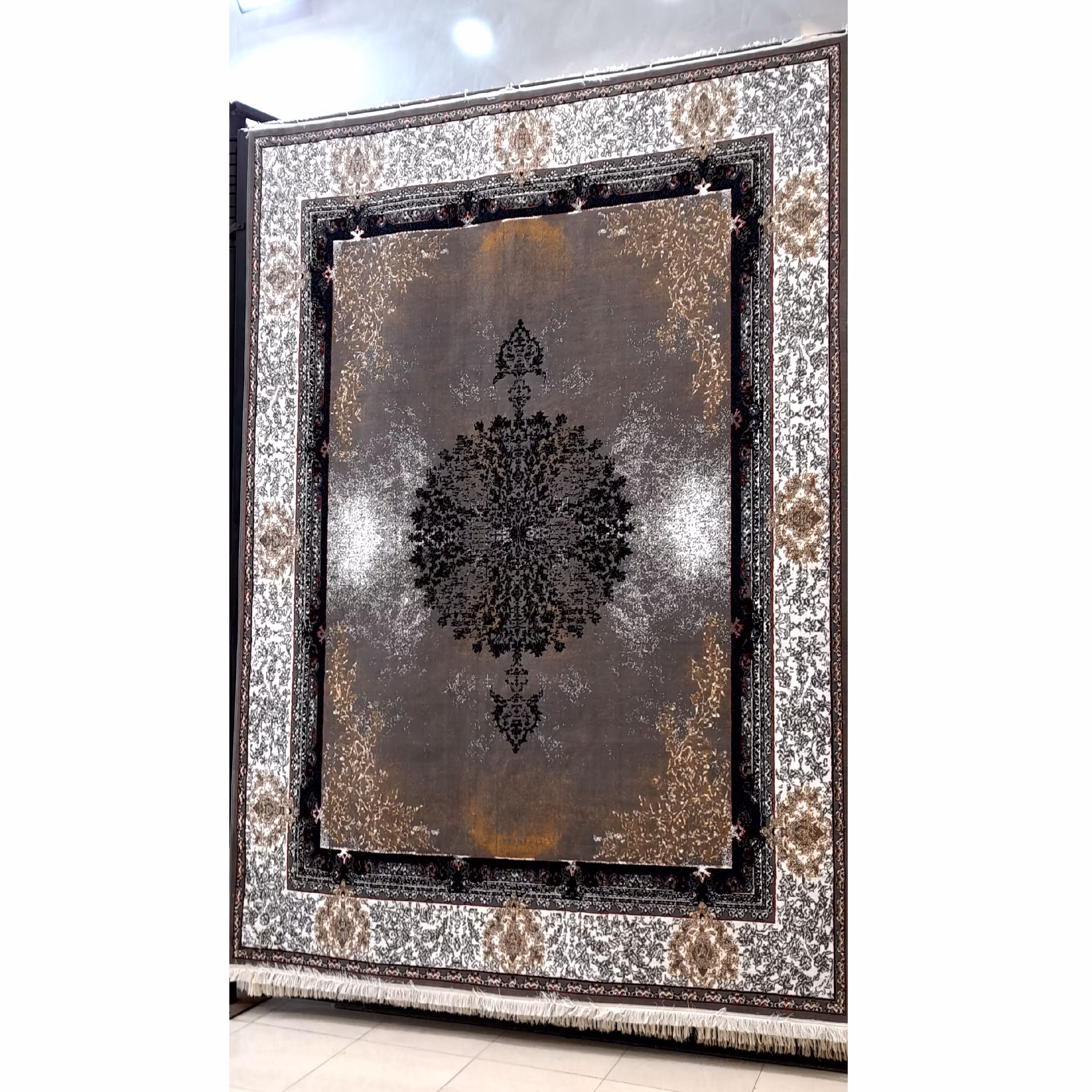 فرش وینتیج 9متری500شانه 7رنگ تراکم2300 سنگین وزن جنس نخ بی سی اف رنگ ثابت بدون پرزدهی کیفیت عالی