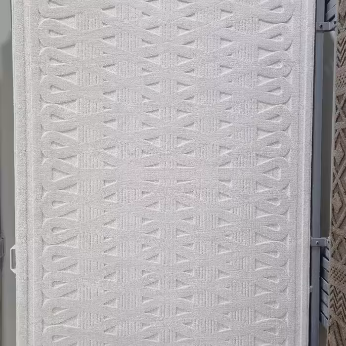 فرش پاتریس  فرش گلیم مدرن 400شانه طرح آبنوس کرم قالیچه 4متری