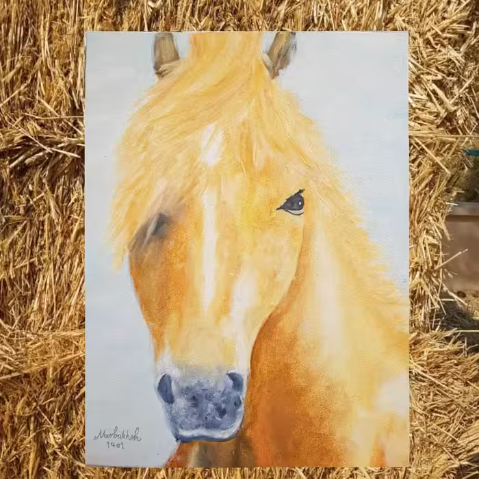 تابلو نقاشی اسب رنگ روغن  🎨🐴 