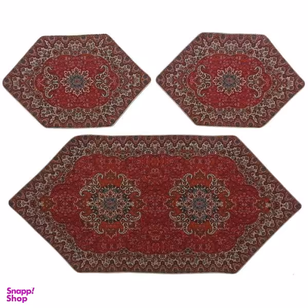 ست 3 تکه رومیزی ترمه کد TRSETE52