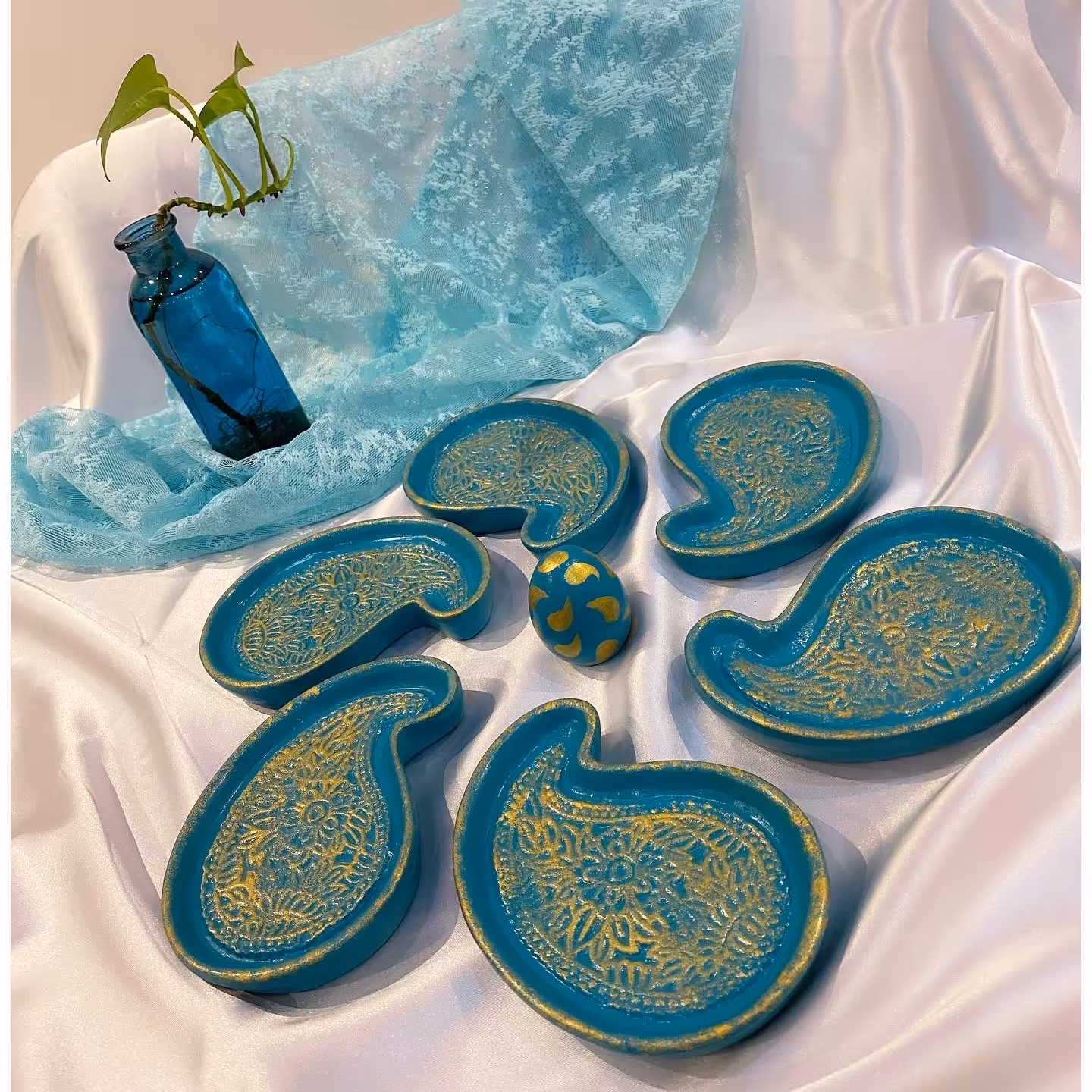 هفت سین بته جقه فیروزه ای 