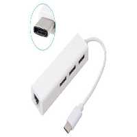 هاب USB-C به USB2.0/Ethernetسه پورت مدل YS-LAN26
