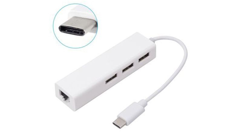 هاب USB-C به USB20/Ethernetسه پورت مدل YS-LAN26