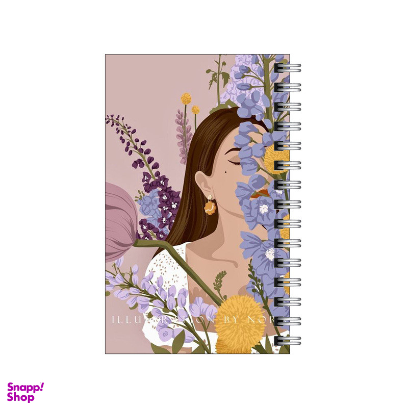 دفترچه یادداشت مدل to do list طرح دختر و گل ها کد 3728403