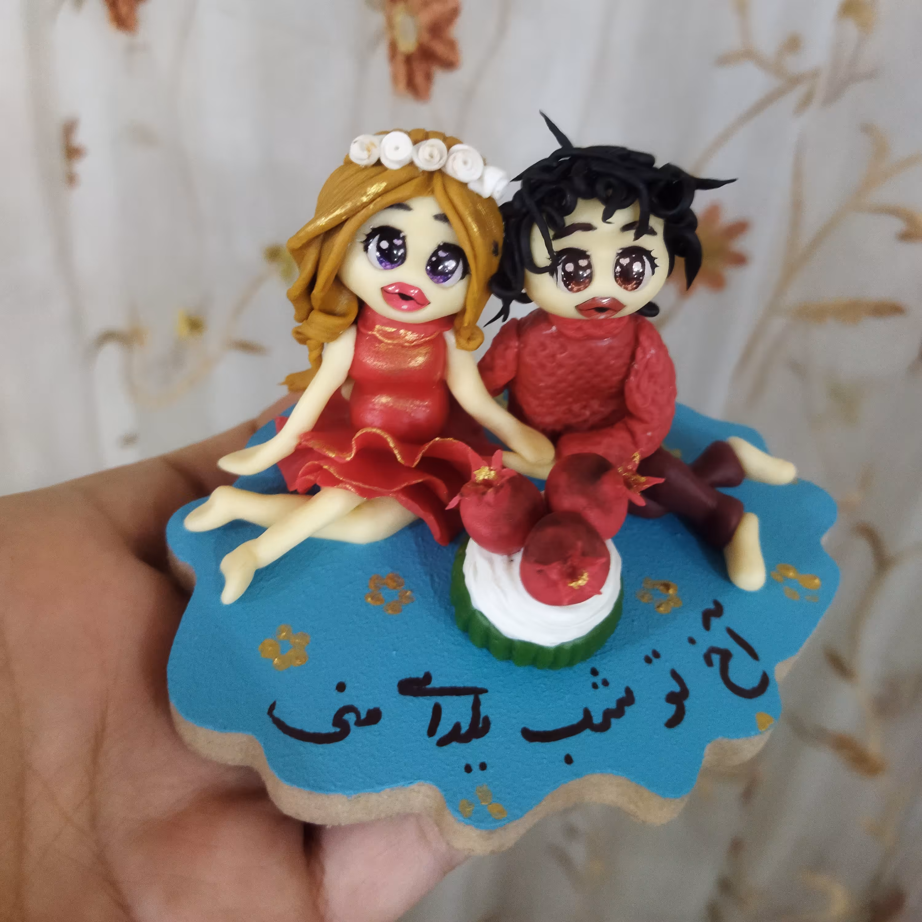 مجسمه یلدایی عروس و داماد یلدایی (پس کرایه)