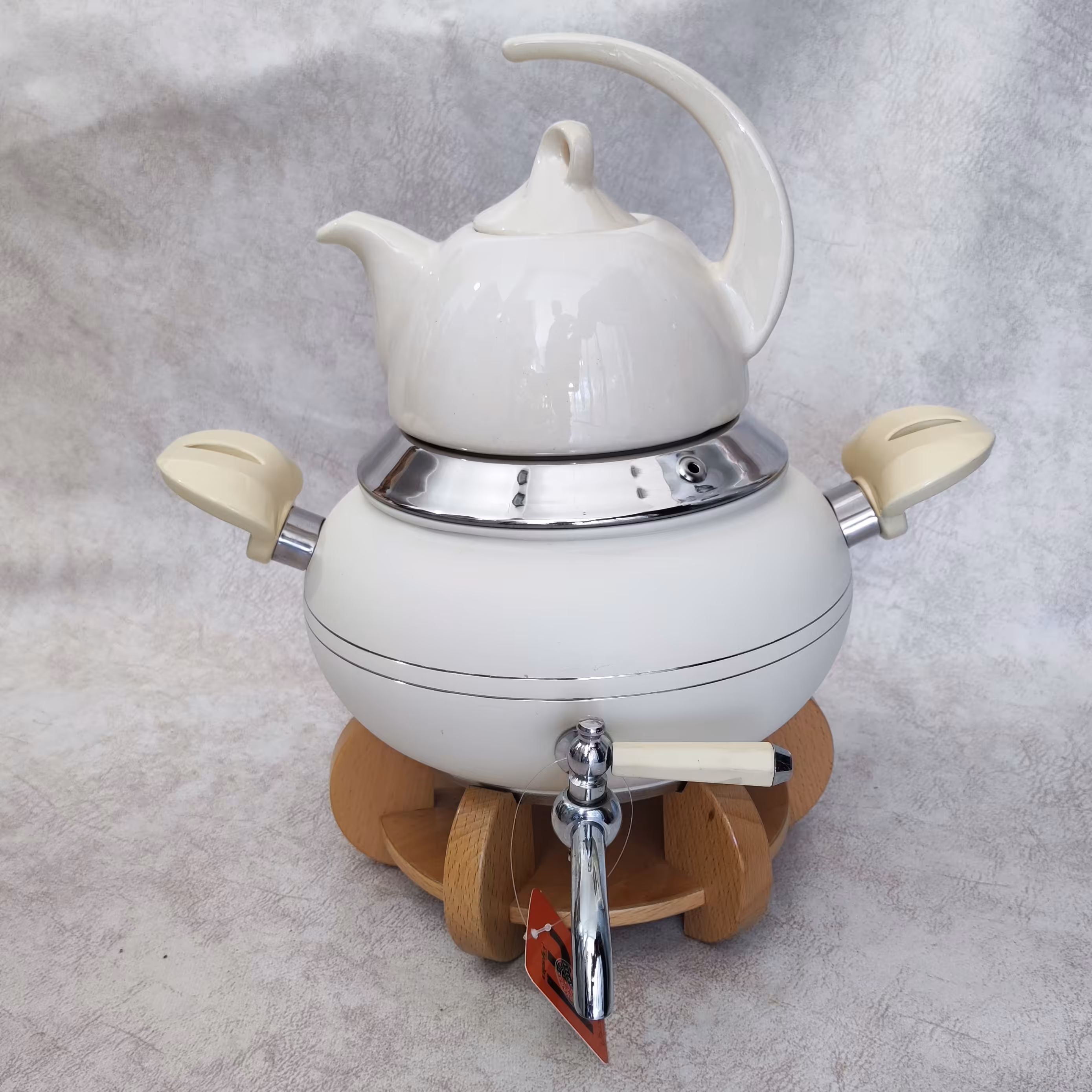 سماور روگازی با زیره چوبی