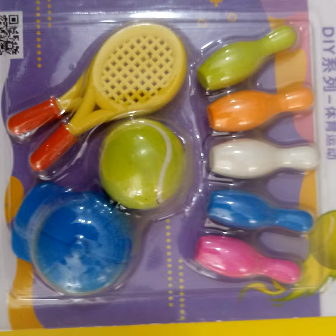 پاک کن فانتزی ورزشی طرح تنیس و بولینگ