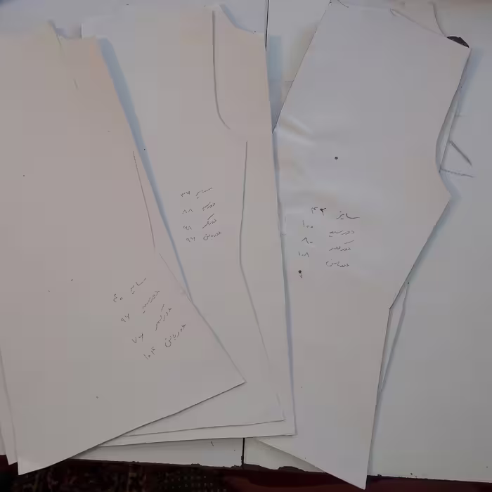 الگو خیاطی سایز 54 متد تجاری همراه با استین