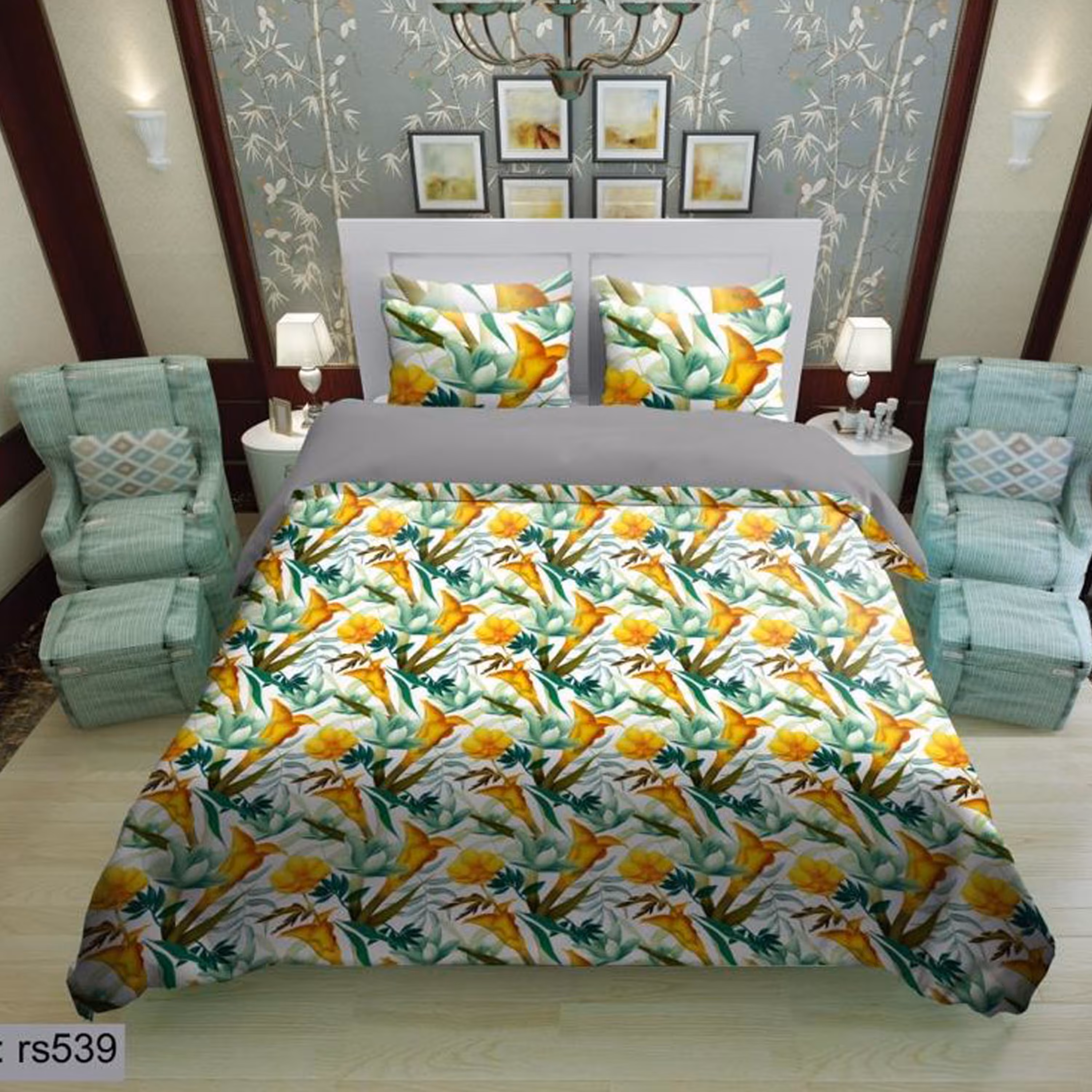 سرویس روتختی 2 نفره تنسل چاپی برندترک لند(Turk Land) rs 539