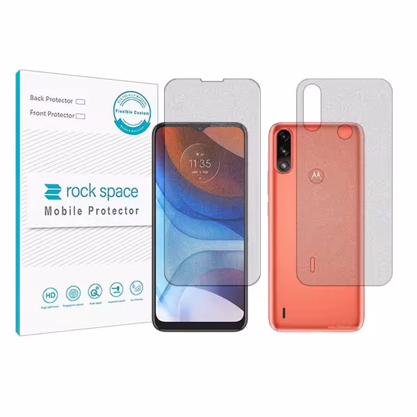 گلس صفحه نمایش و پشت گوشی موتورولا Moto E7i Power مدل نانو هیدروژل گیمینگ برند راک اسپیس کد18080ss