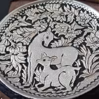 قلم زنی گل و مرغ ، جنس محصول مس سفید شده 