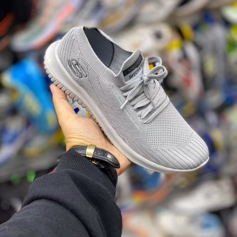 خرید کفش مردانه اسکیچرز طوسی