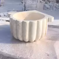 کاسه حمام ترکی نسکافه ای مدل سونیا ابعاد 45 ارتفاع 23