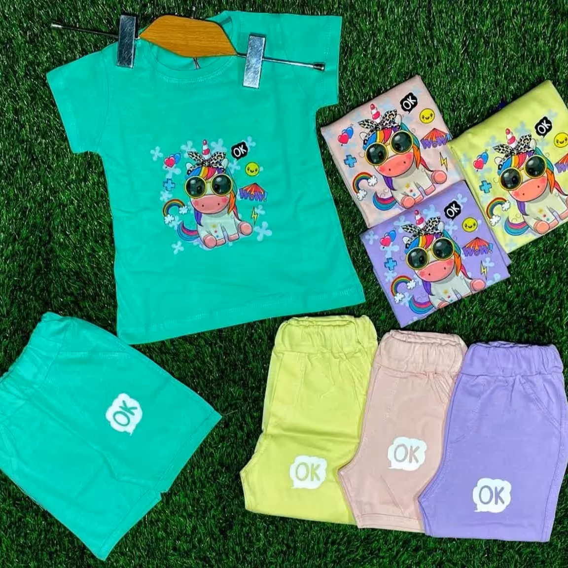 تیشرت شلوارک دخترانه 45