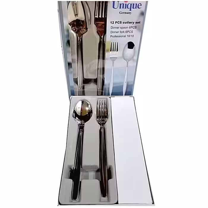 قاشق و چنگال استیل یونیک اصل سنگین 