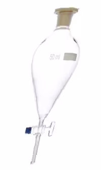 قیف دکانتور با شیر شیشه ای