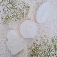 شمع صورتک کوبیسم شوکا(رنگ سفید، سه تایی)