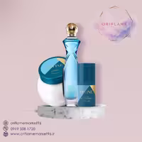 ست عطر، مام و کرم بدن جدید زنانه دیواین آبی با رایحه خنک و ملایم