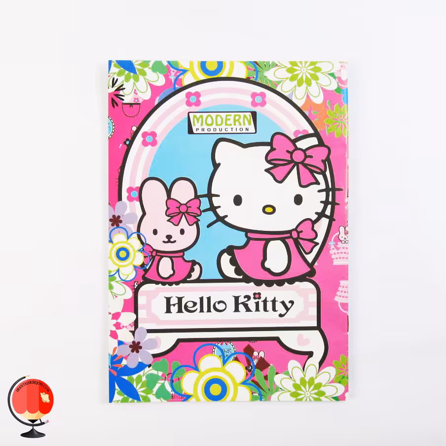 دفتر رسم شطرنجی 0.5 سانت طرح کیتی