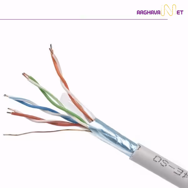 کابل شبکه لگراند Cat5e FTP روکش PVC حلقه 305 متری | شبکه ارغوان 021-41902