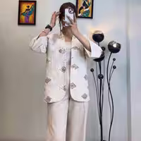 مانتو کتی زنانه لنین تبسم مدل کت و شلوار لنین نچرال