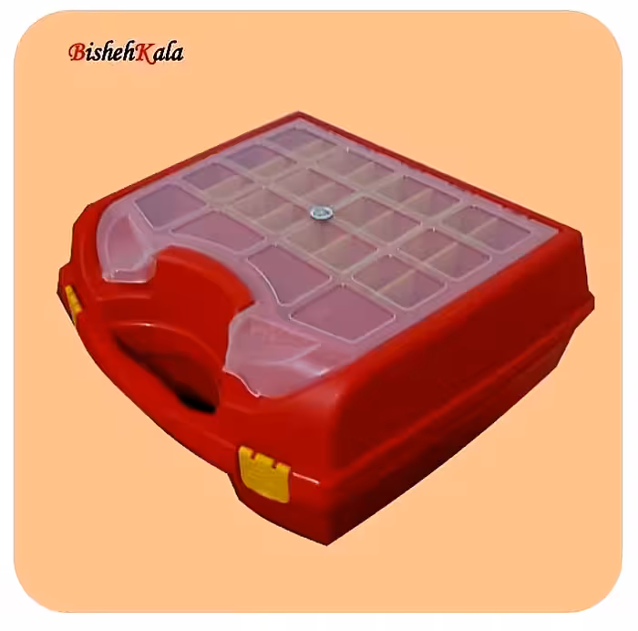 جعبه ابزار دو طبقه نمد دار درب طلقی