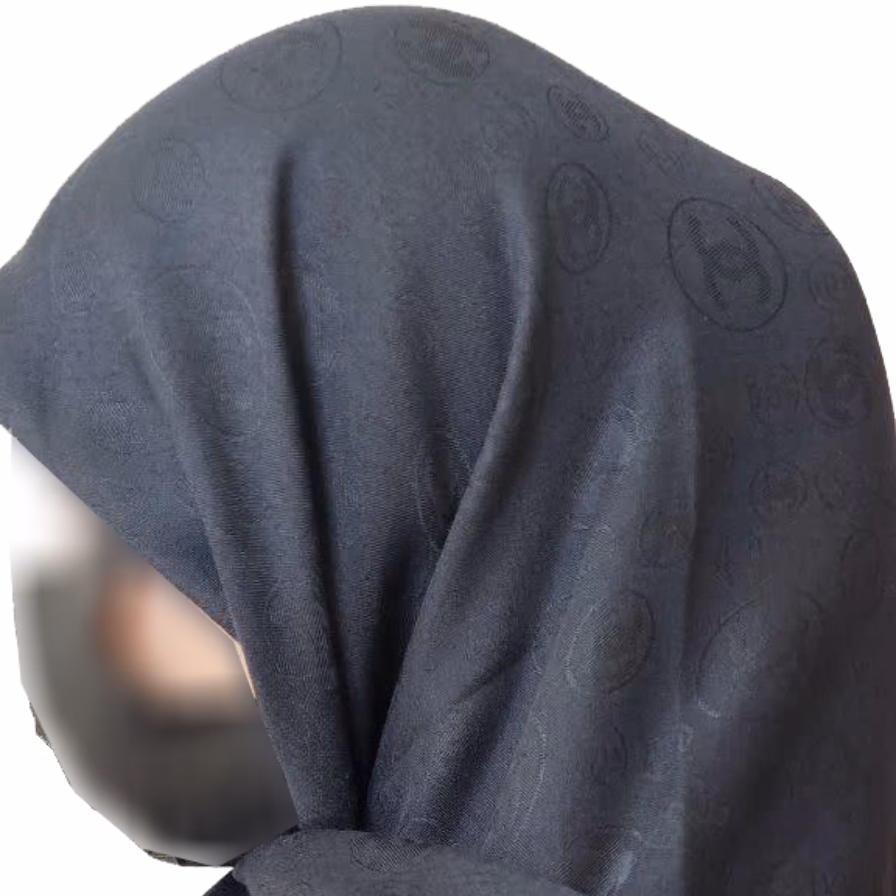 روسری مشکی ژاکارد کد 06 قواره 120