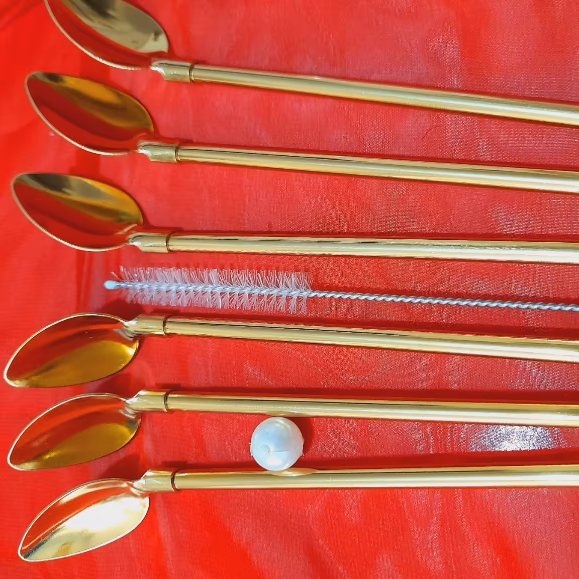 قاشق شربت خوری نی دار