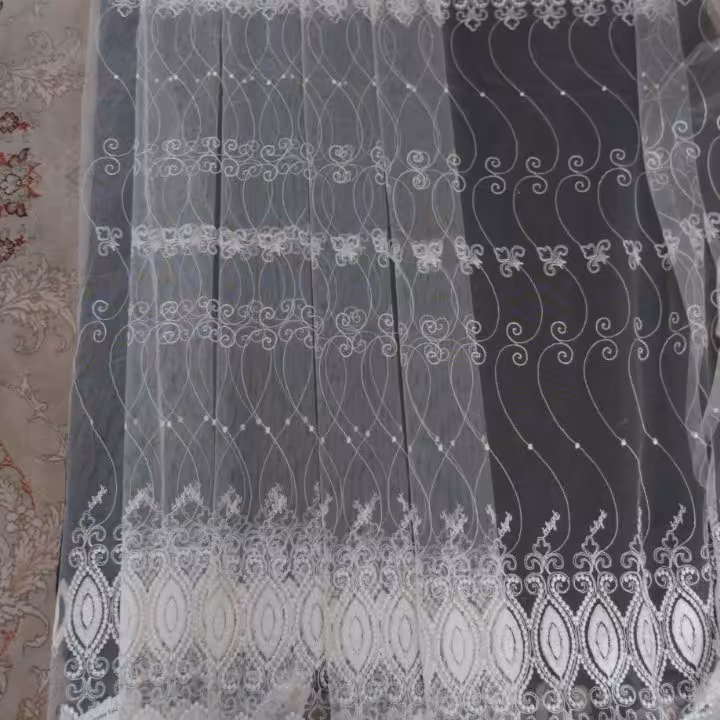 پارچه پرده ای تور تولینت  3حاشیه