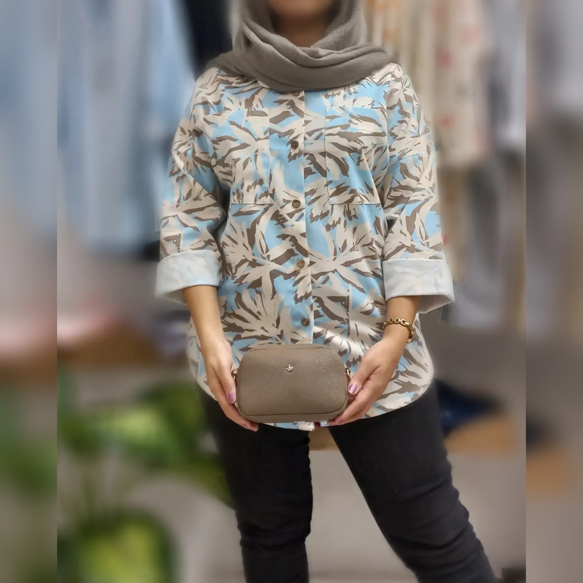 شومیز لینن طرحدار