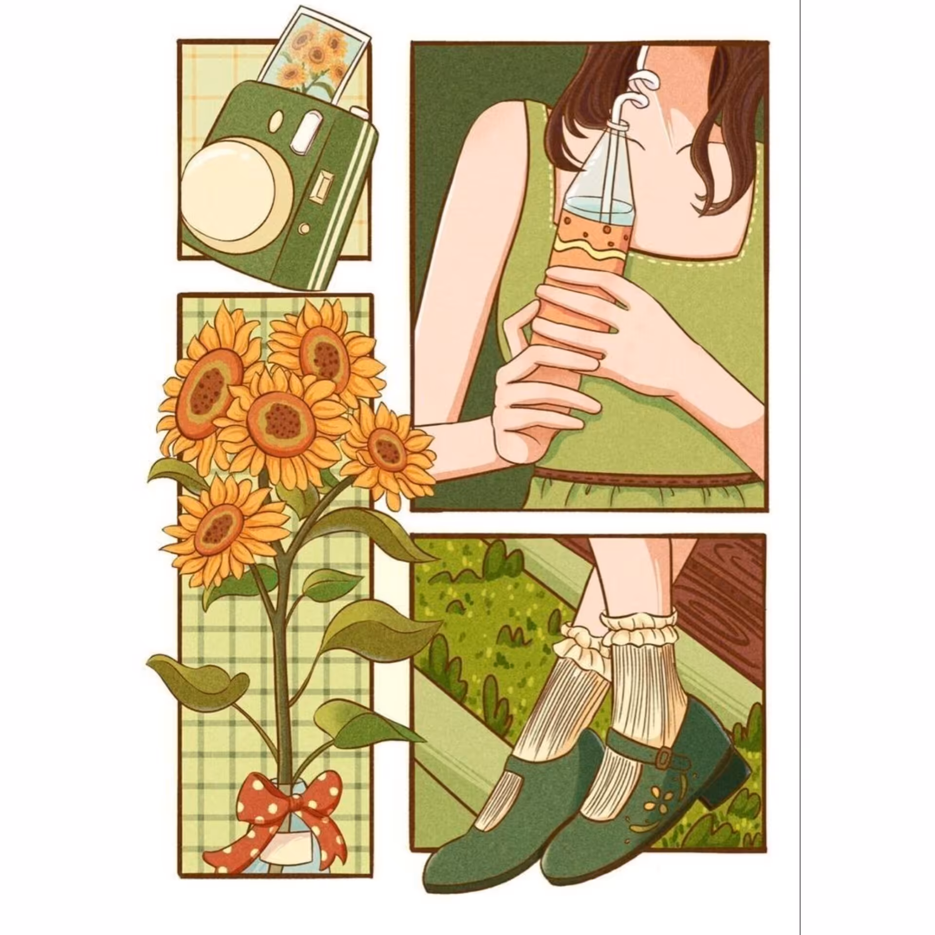 پوستر   سبز مناسب استفاده در اسکرپ بوک و  تزئین دیوار