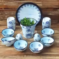 هفت سین قلم آبی 12 تکه