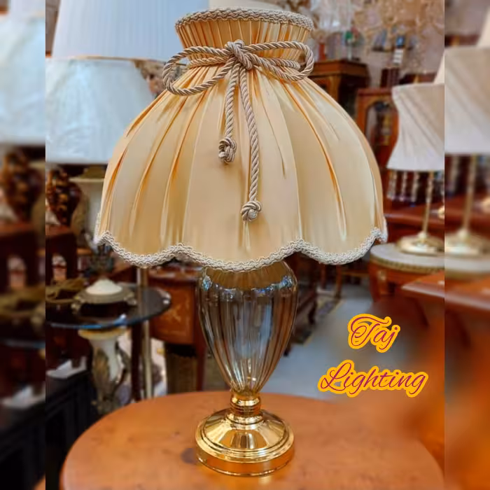 آباژور رومیزی بلوری شامپاینی مدل کالین (پس کرایه)