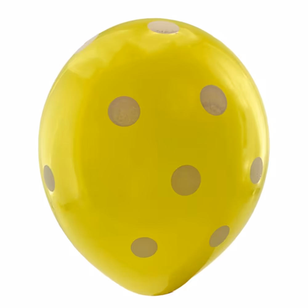 بادکنک خالدار زرد سفید 