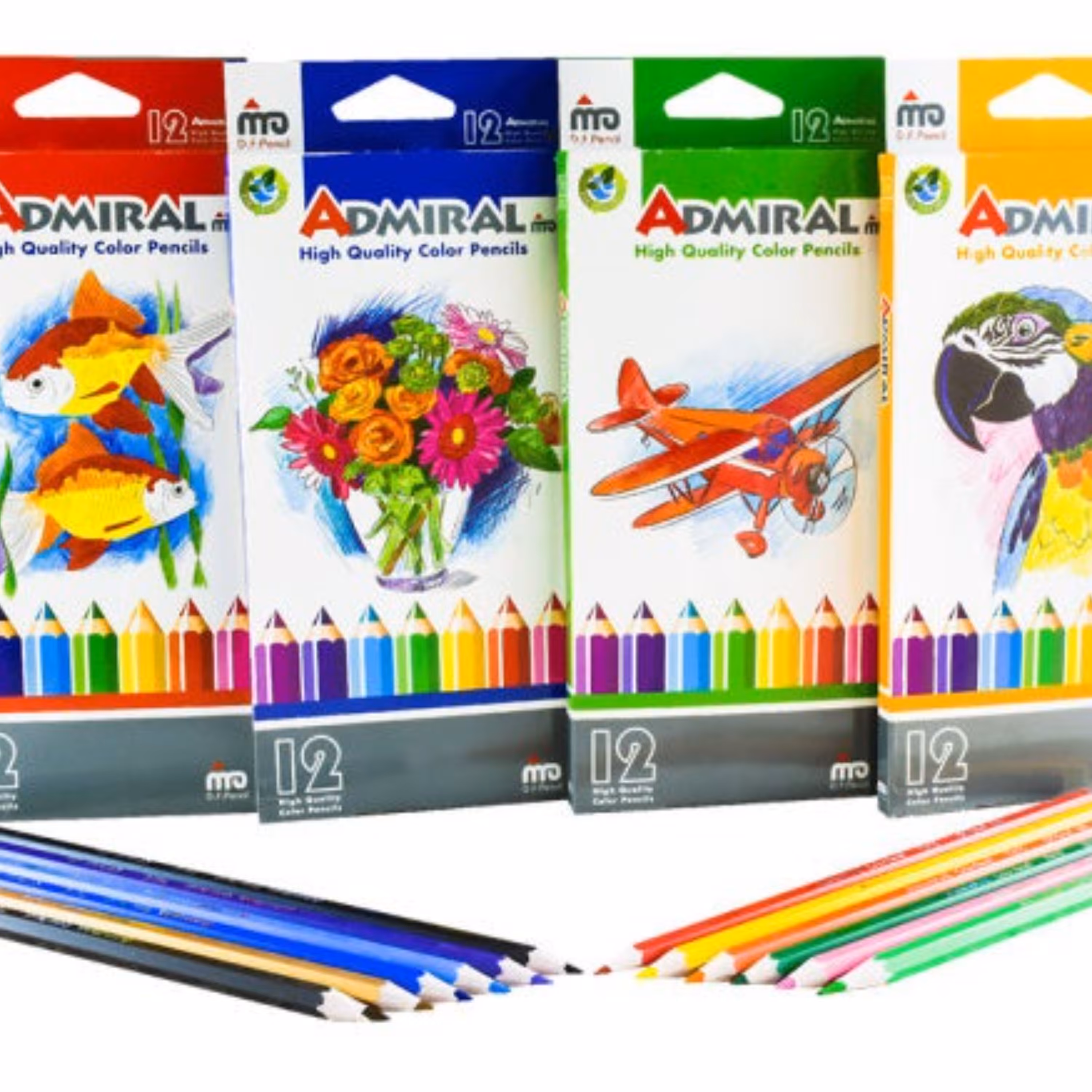 مداد رنگی 12 رنگی آدمیرال (قیمت عمده 31800)