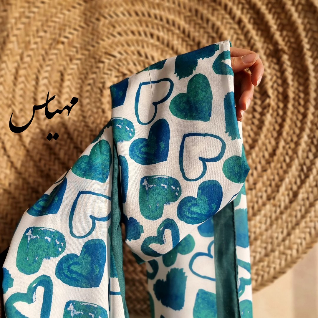 شال نخی منگوله دار درجه 1 قلبی با ابعاد 2متر در 80 سانت