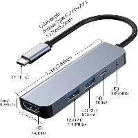 هاب Type-C چهار پورت USB-C HUB