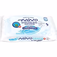 دستمال مرطوب پاک کننده دست و صورت 10 عددی نینو