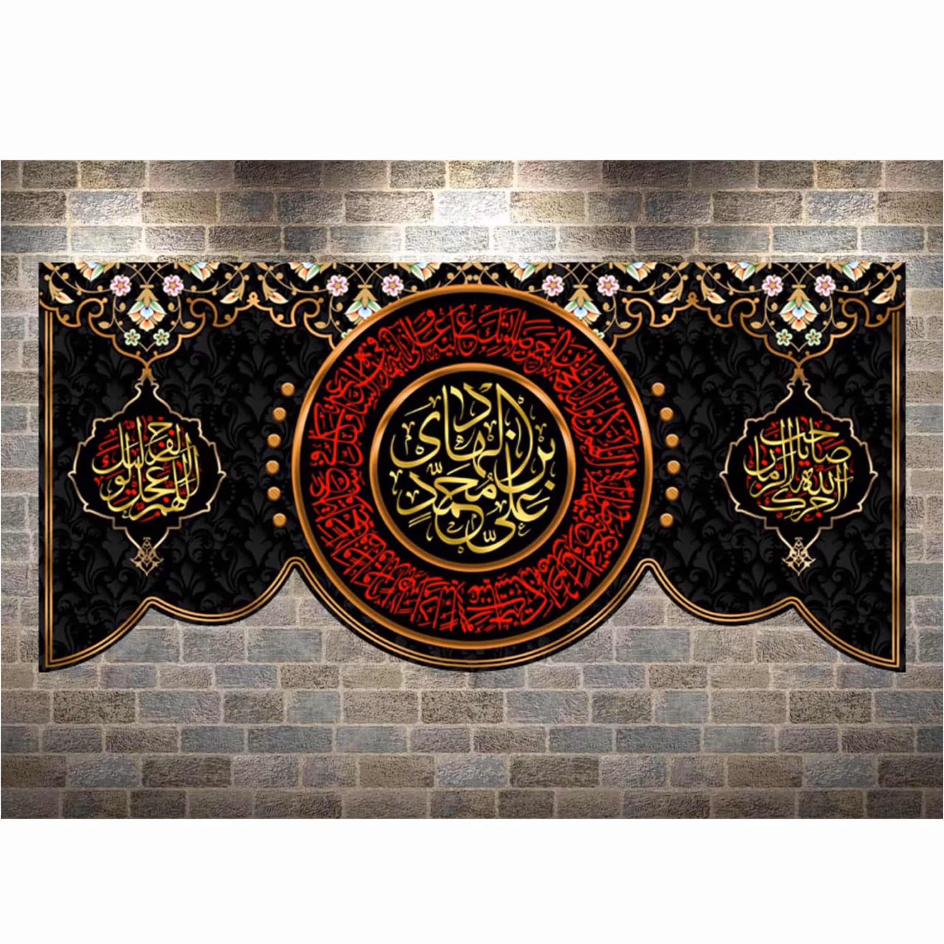 پرچم مخمل چاپ دیجیتال شهادت امام هادی علیه السلام کد 1-2