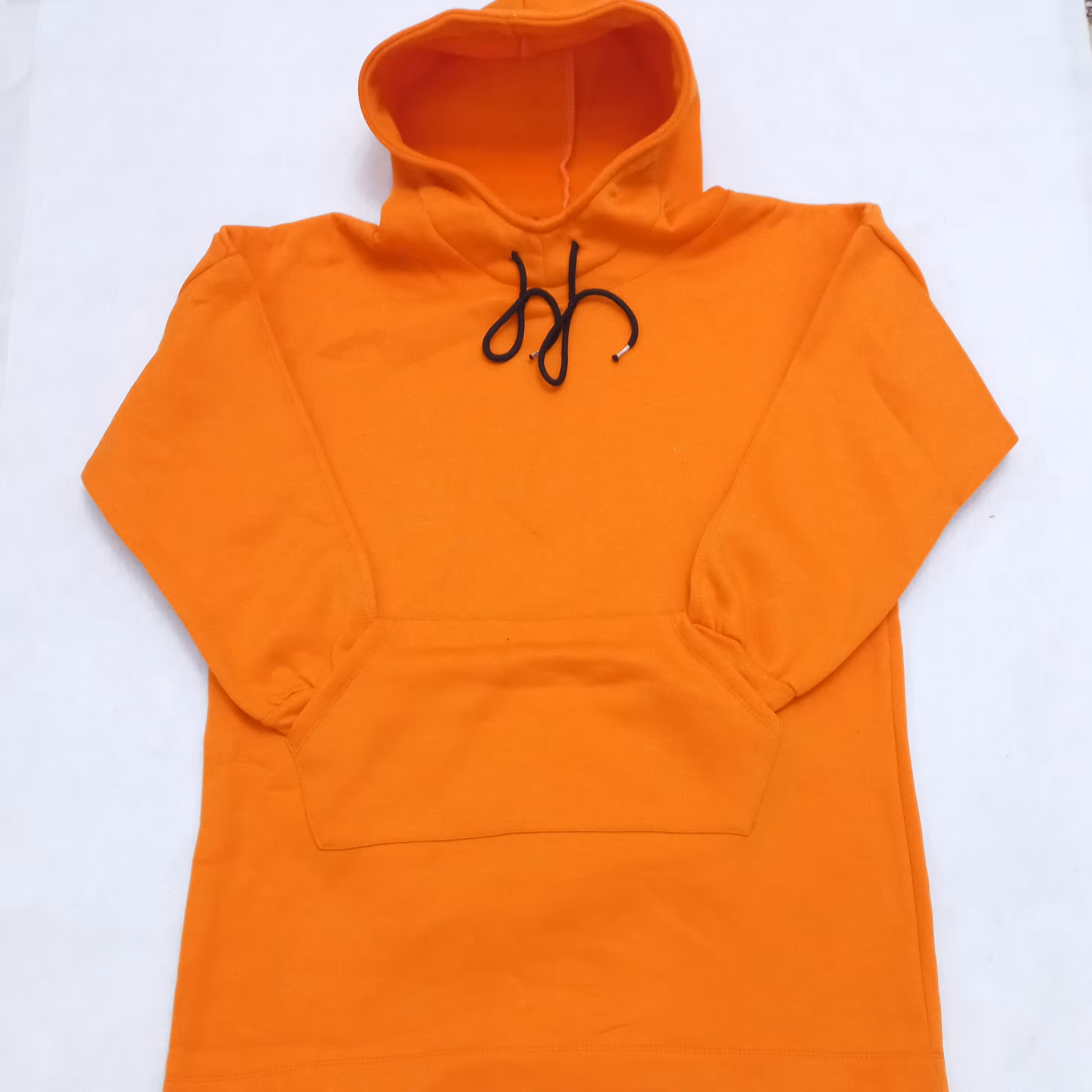 هودی ساده اسپرت خزدار سایز فری سایز تا سایز 50 رنگ نارنجی و پرتغالی