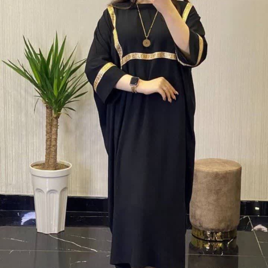 مانتو عبایی صدف گرم بالا مشکی