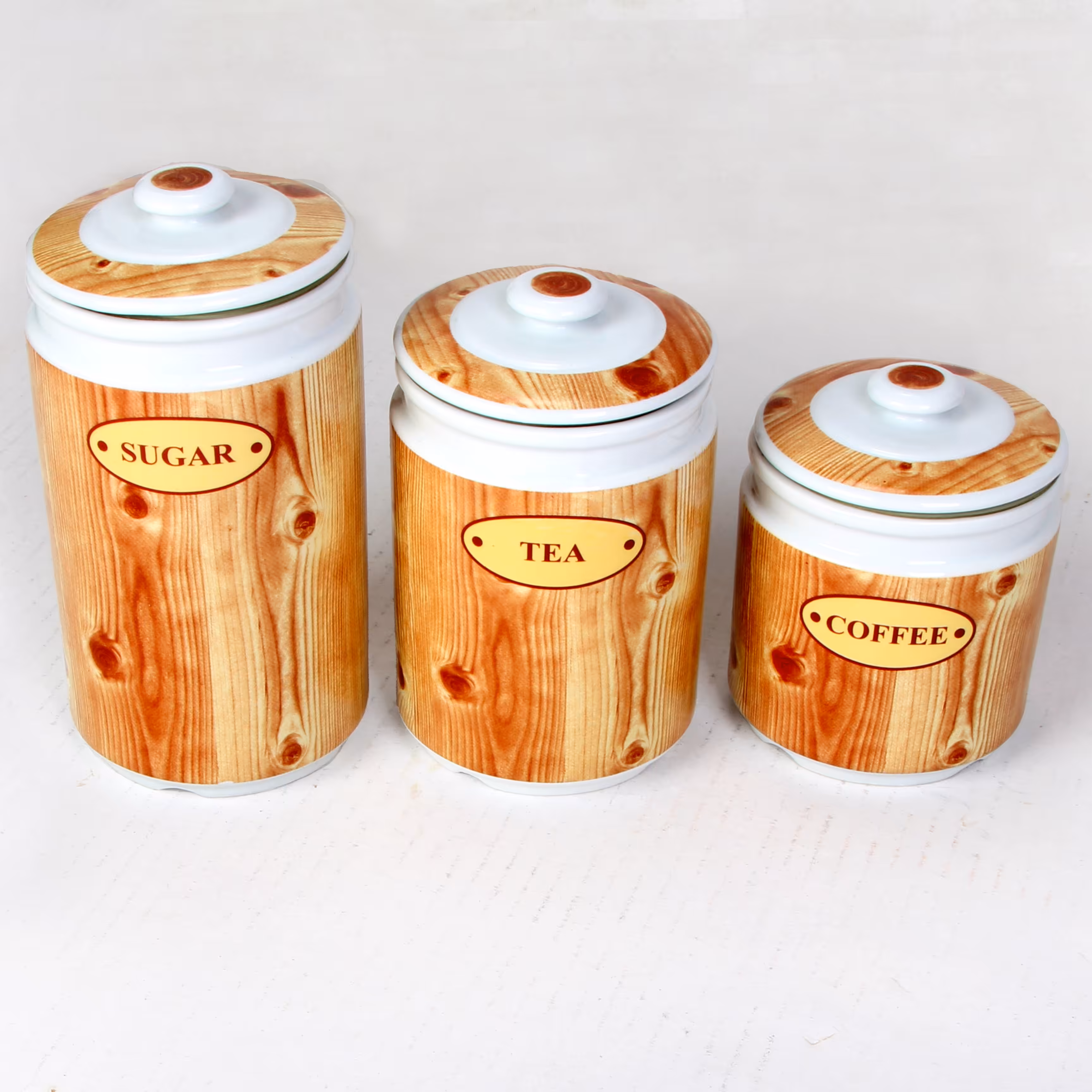 ست پا سماوری 3 تکه طرح چوب