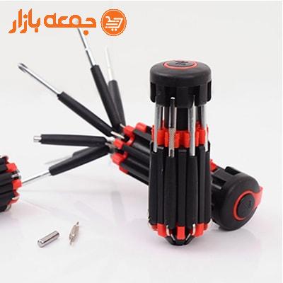 پیچ گوشتی 8 کاره چراغ قوه دار