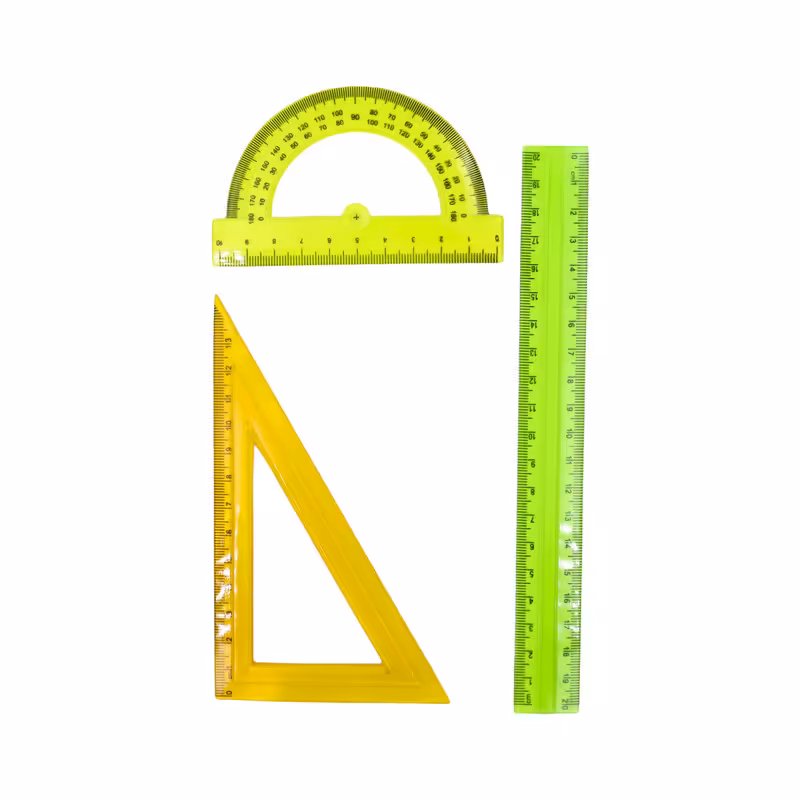 ست خط کش مدل 100 مجموعه 3 عددی