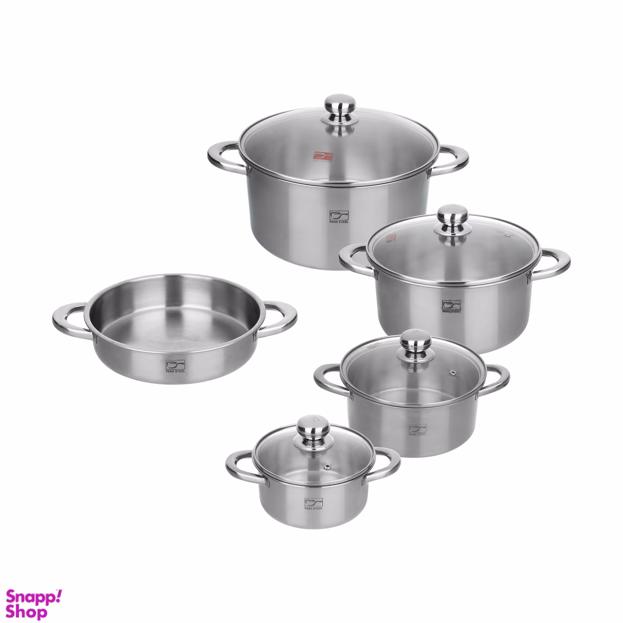 سرویس پخت و پز 9 پارچه پارس استیل کد 09-1