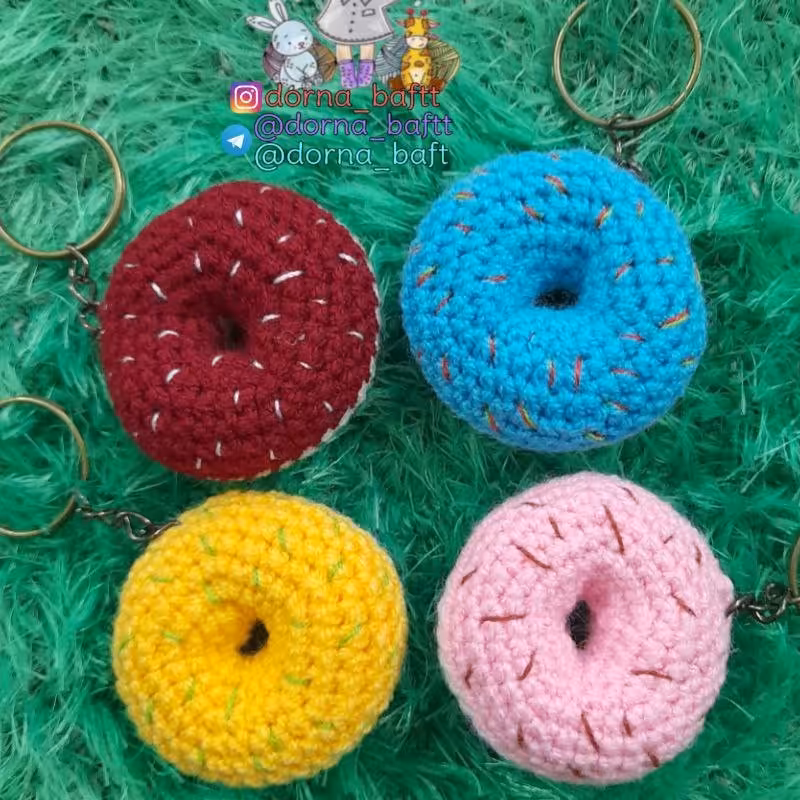 جاکلیدی دونات رنگی